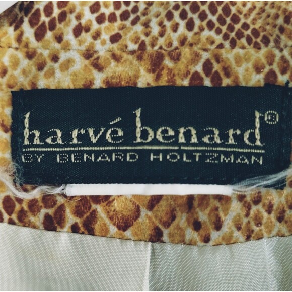 VTG Designer Blazer Women's M Faux Snakeskin Lined Pockets Classic Statement - Picture 5 of 9